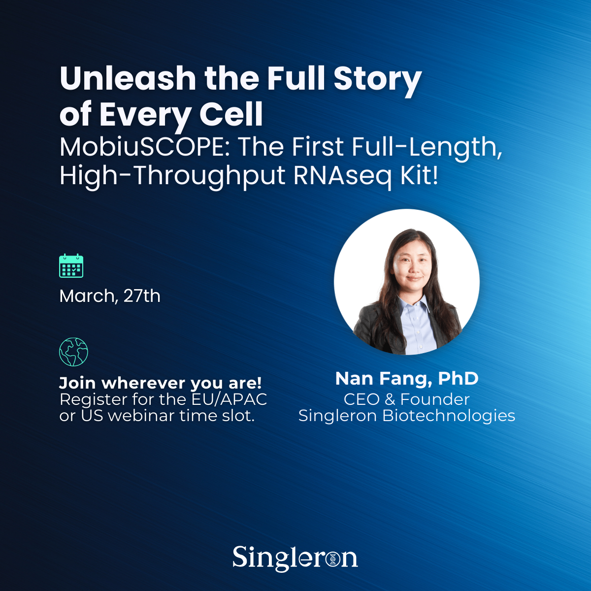Webinar: Join the Global Launch of MobiuSCOPE – Single Cell Full-Length RNA Sequencing