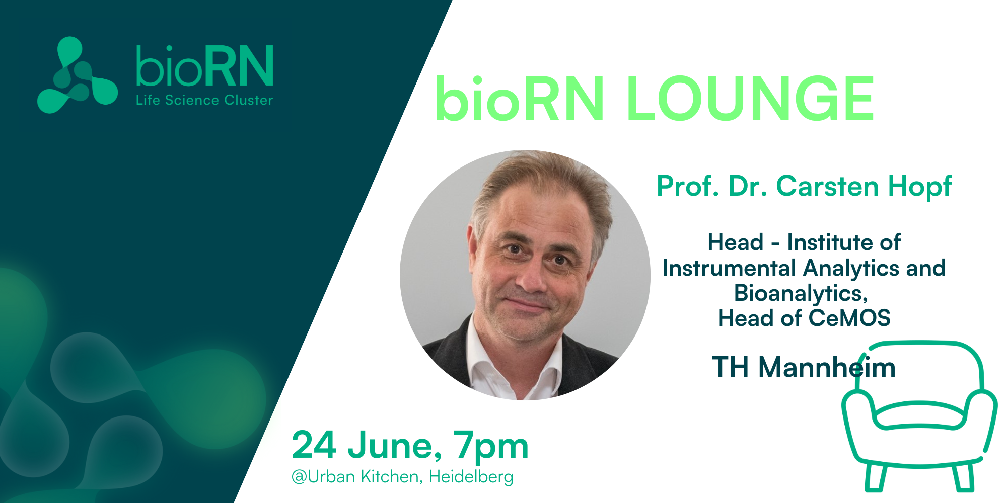 bioRN Lounge featuring Prof. Dr. Carsten Hopf – Head of Institute of Instrumental Analytics and Bioanalytics & Head of CeMOS, TH Mannheim