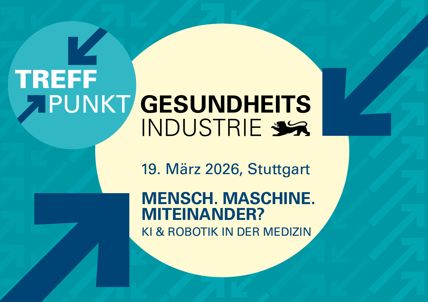 TREFFpunkt Gesundheitsindustrie: Mensch. Maschine. Miteinander? KI & Robotik in der Medizin